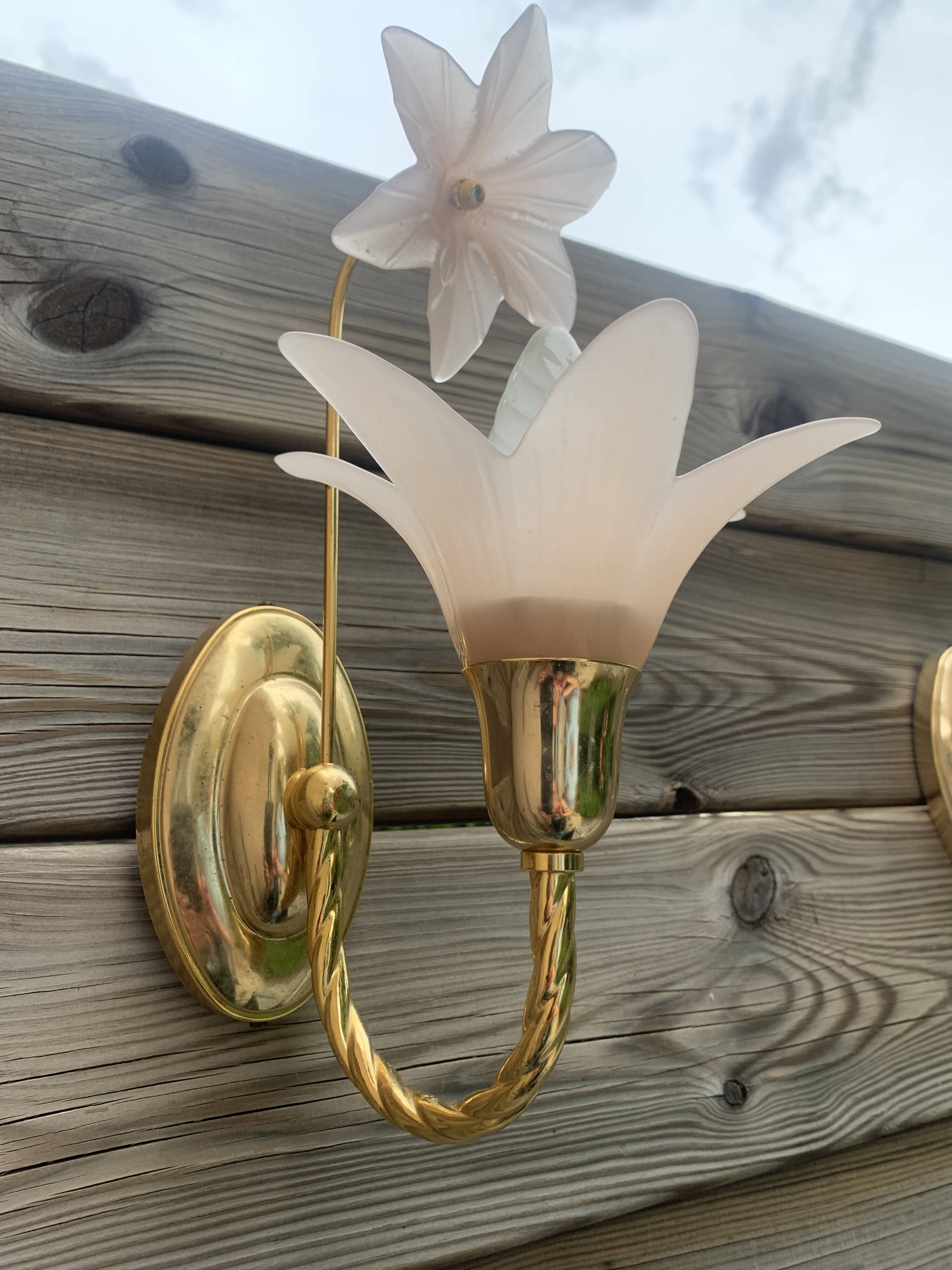 Set of 2 Banci Firenze Italy swan neck wall lights