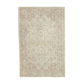 Handwoven decorative anatolian beige rug 170 cm x 264 cm