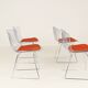 Set of four Model 420C dining chairs designed by Harry Bertoia for Knoll International, USA, 1960s