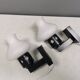 Vitrika Lamps Danish 1970-80s Double Layer Glass Shades Painted Wood Mounts