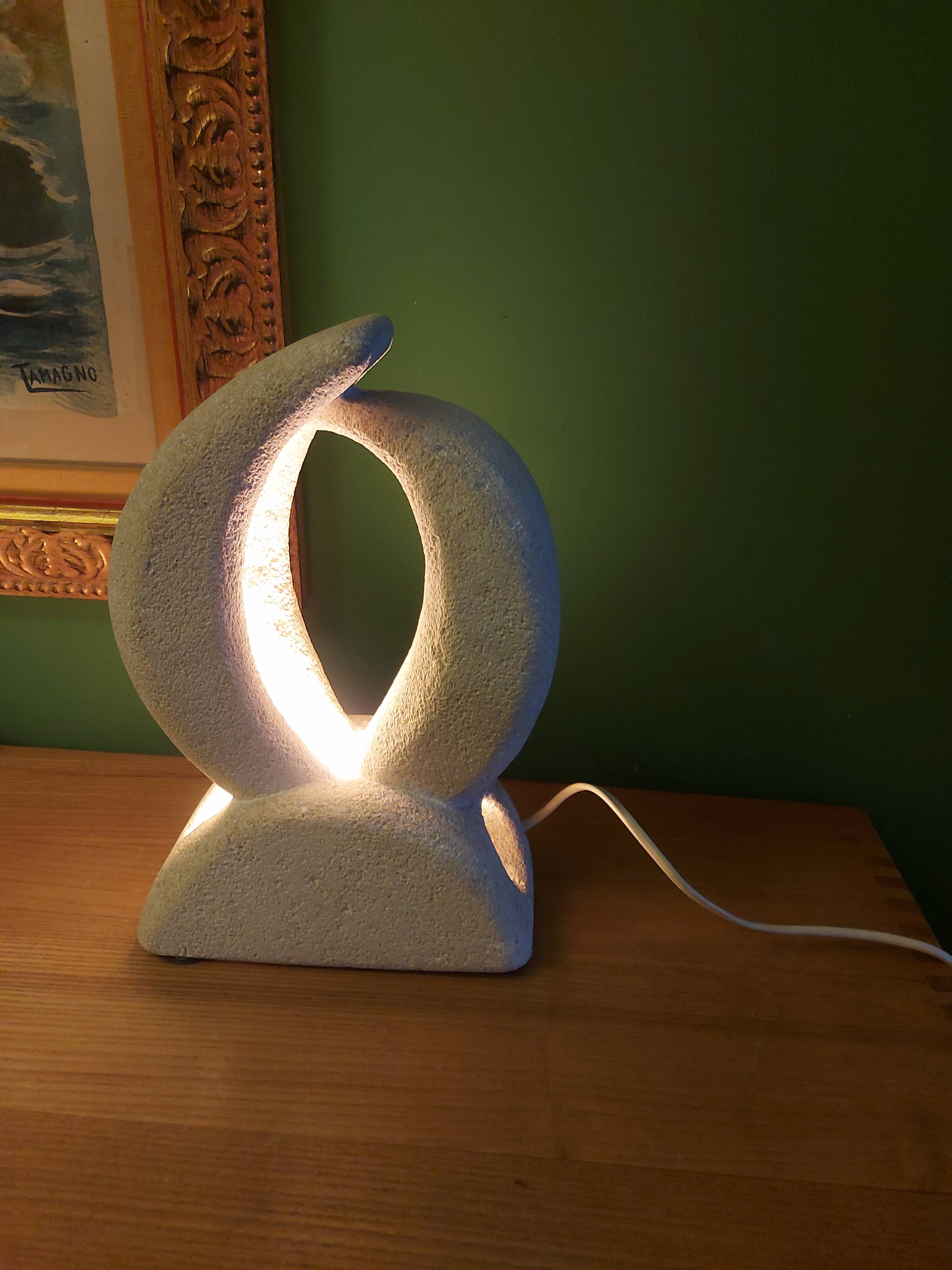 Albert tormos stone sculpture lamp (signed)