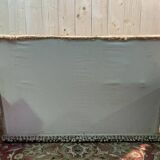 Living room sofa and pair of Napoleon III velvet armchairs