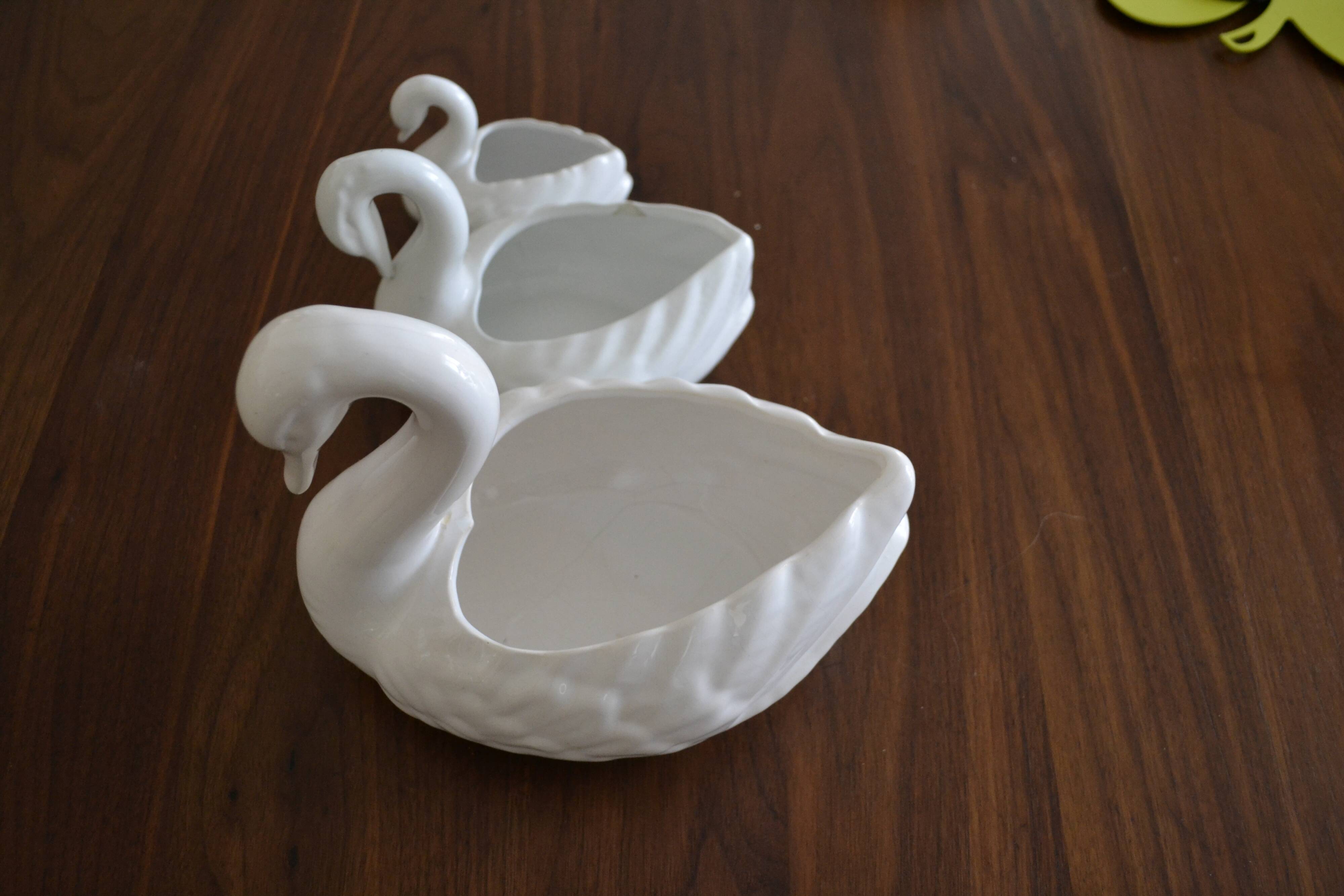 Lot de 3 cache-pots famille cygne