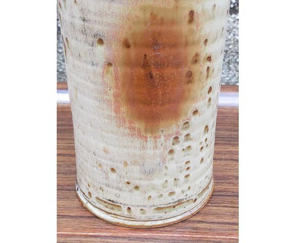 Potter's top cylinder vase in enamelled sandstone