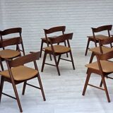 1960s, Danish design by Kai Kristensen, model 32, set of 8 dinning chairs.