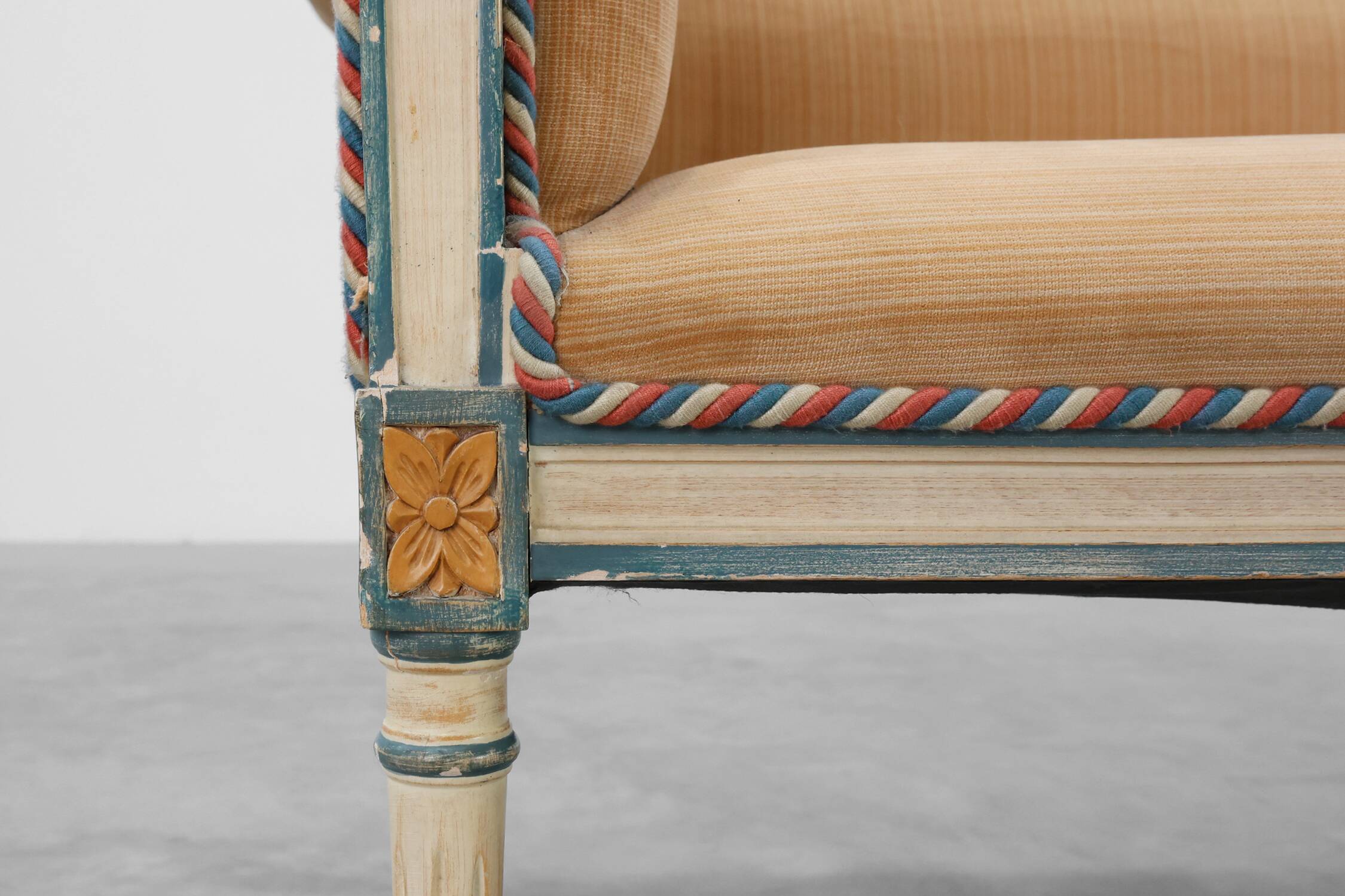 Neo-classical style chaise longue, France ca. 1990