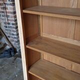 Open bookcase in chene