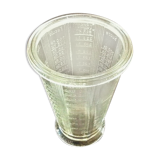 Graduated glass "Foreign" 50s moulded glass made in France