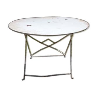 Old folding garden table