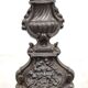 Chenets de cheminée vintage, paire de chenets fonte tête de Bacchus, accessoires cheminée