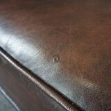 Chesterfield sofa in cowhide, 4 seats