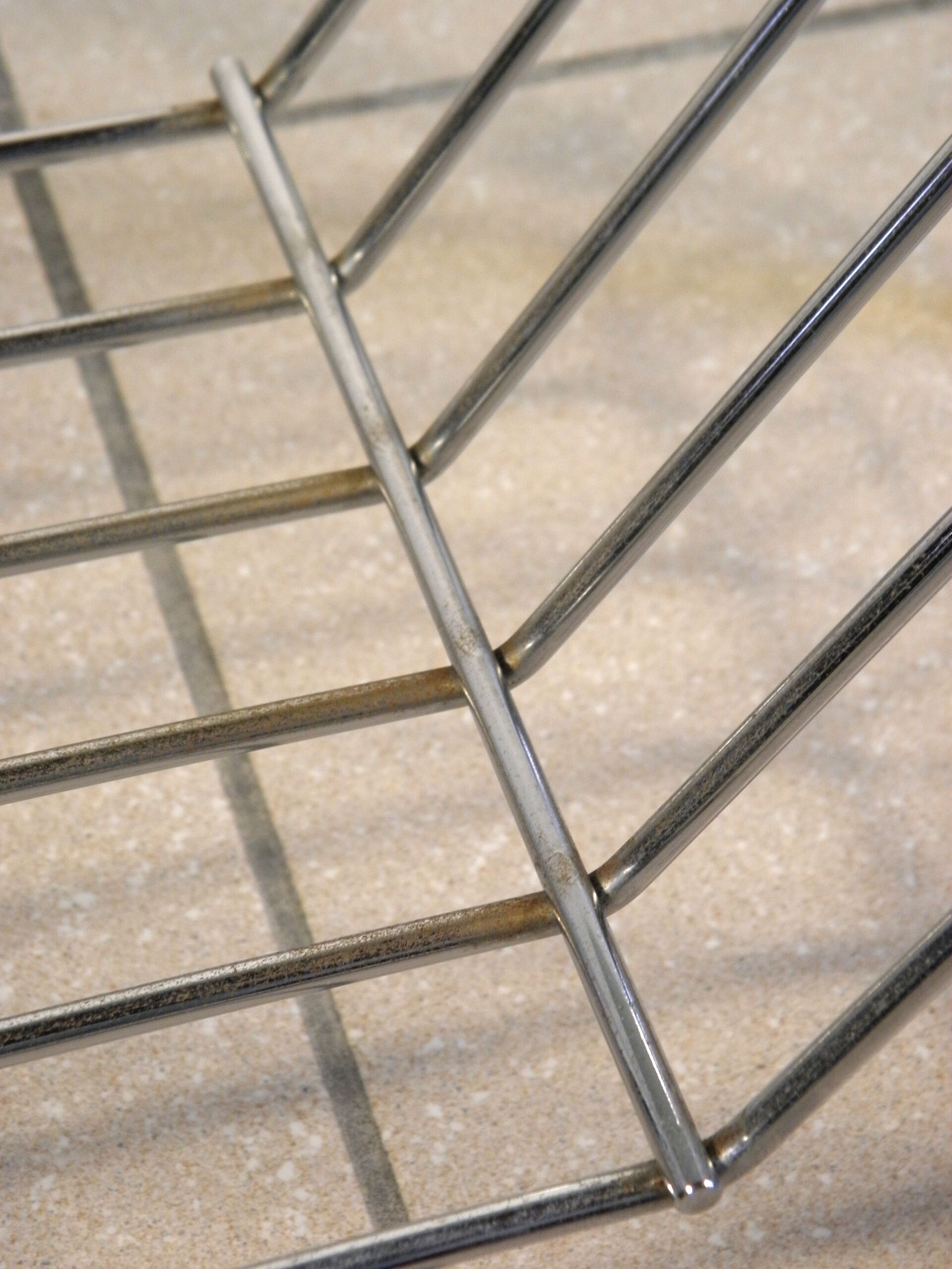 Glass and chrome coffee table 1970