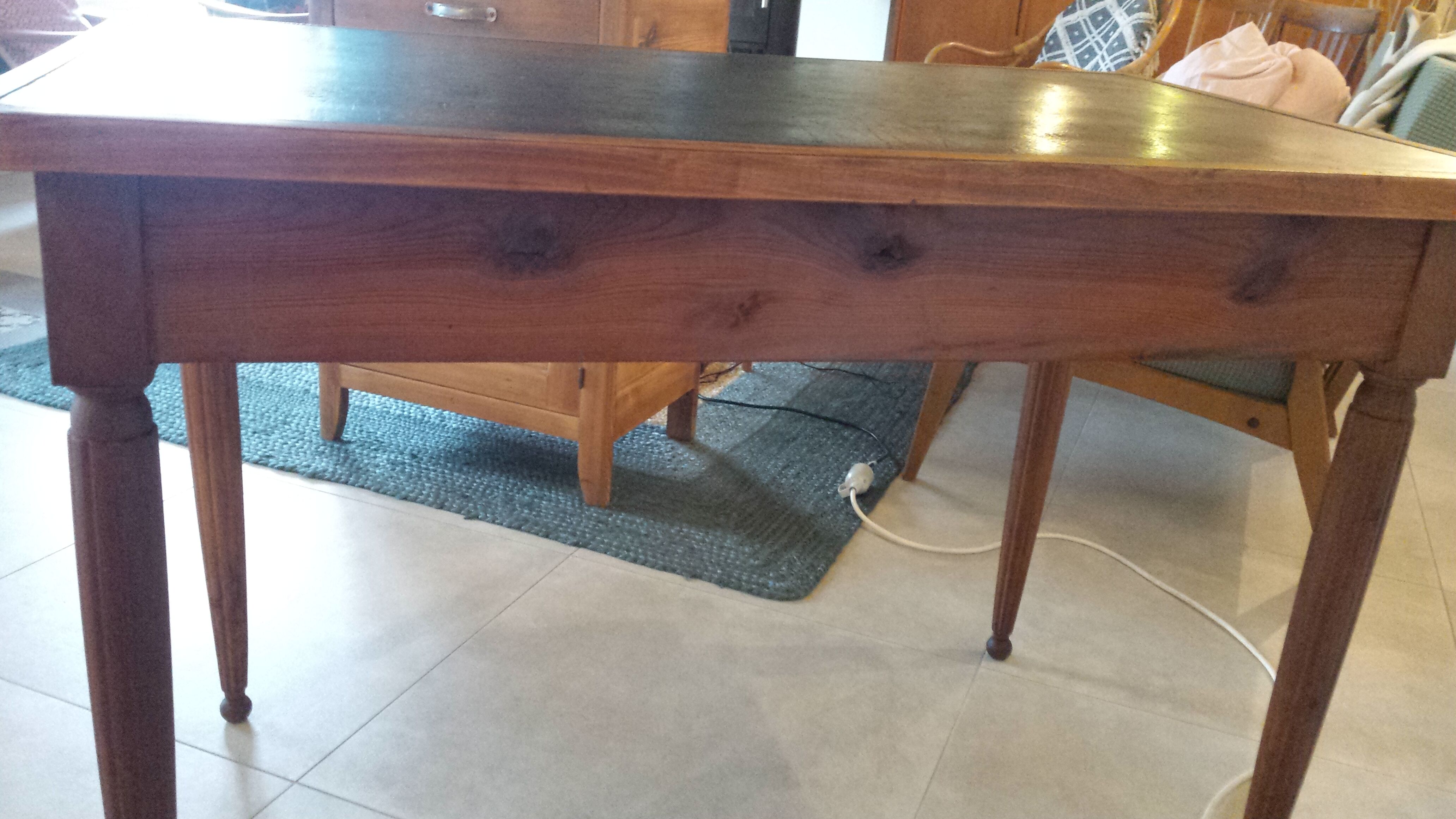 Executive office, black leather top