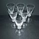 Baccarat lot de 6 flûtes à champagne en cristal taillé modèle Carcassonne 1960