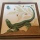 Panneau céramique salamandre lézard royal delft