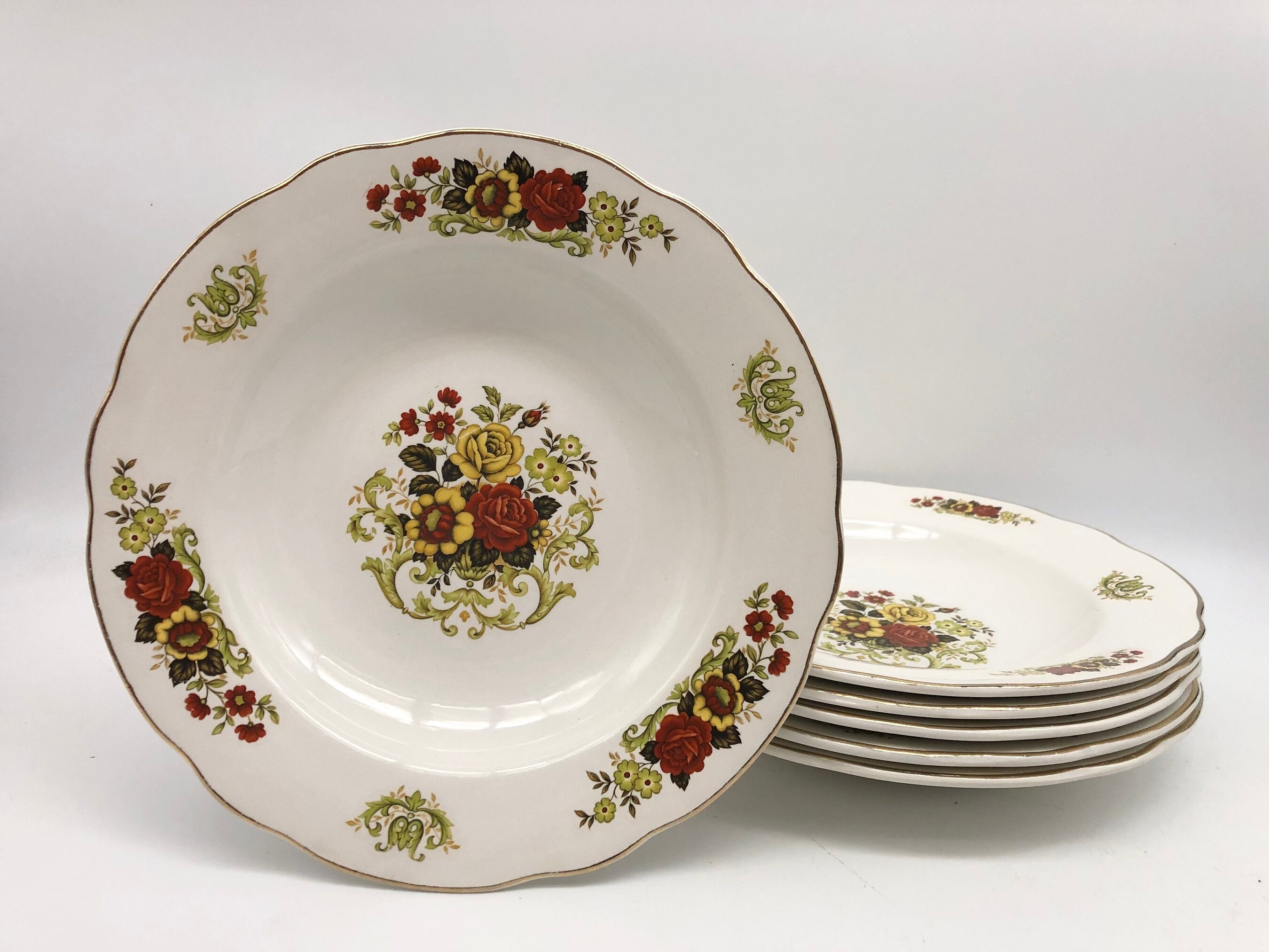 6 hollow plates, "Digoin Sarreguemines "