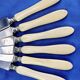 6 antique dessert cheese knives from the 19th century