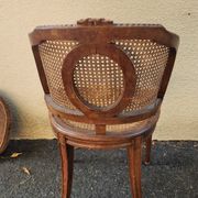 Chaise ancienne Louis XVI en bois et canage XIXe siècle