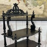 Napoleon III music cabinet, late 19th century, in blackened wood