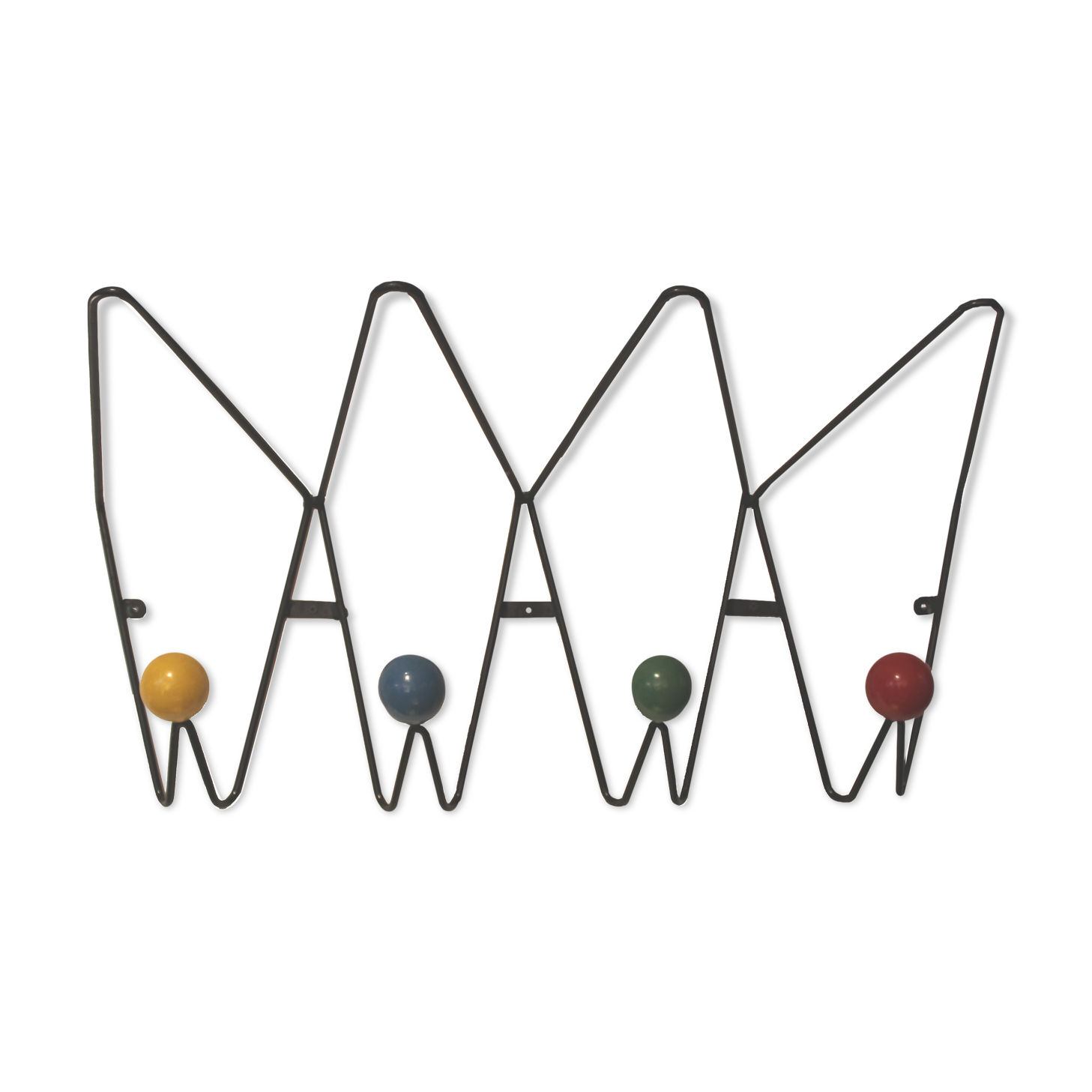 Coat holder colored balls 4 patères