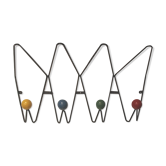Coat holder colored balls 4 patères