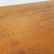 Large vintage brutalist rectangular table made of solid oak wood.