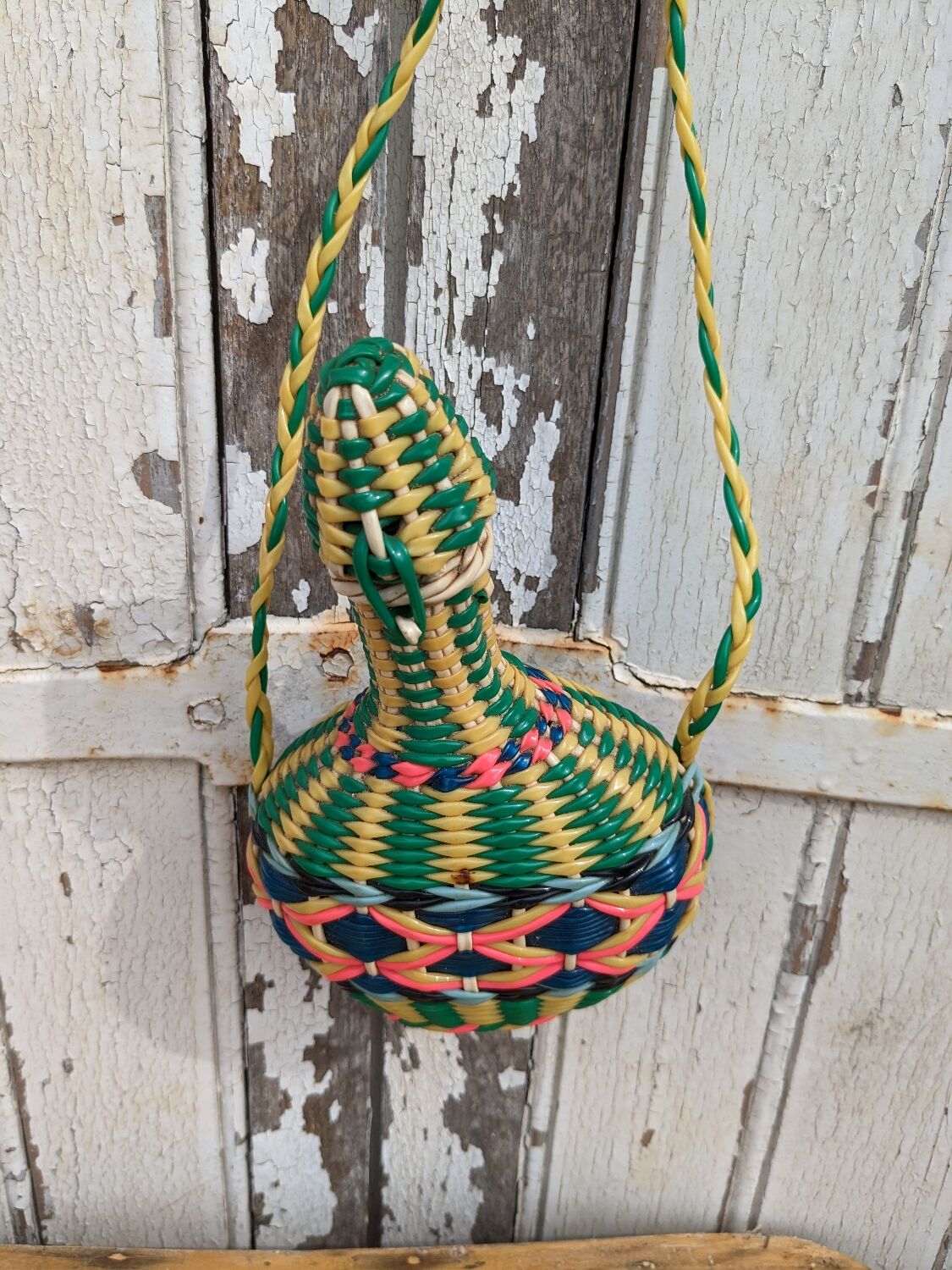 Vintage scoubidou bottle
