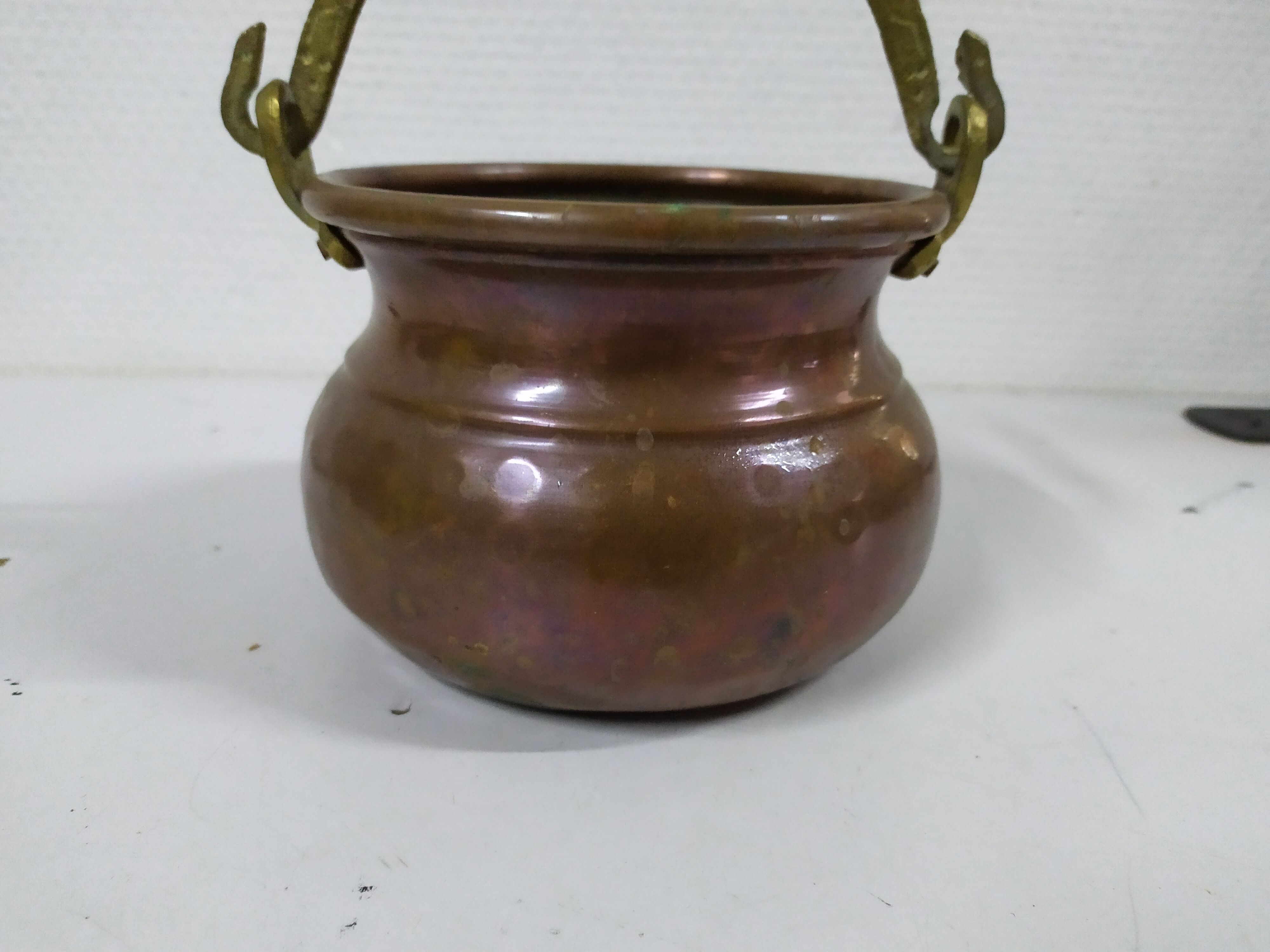 Old copper cauldron