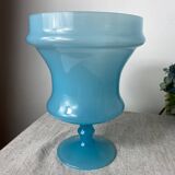 Vintage blue opaline vase