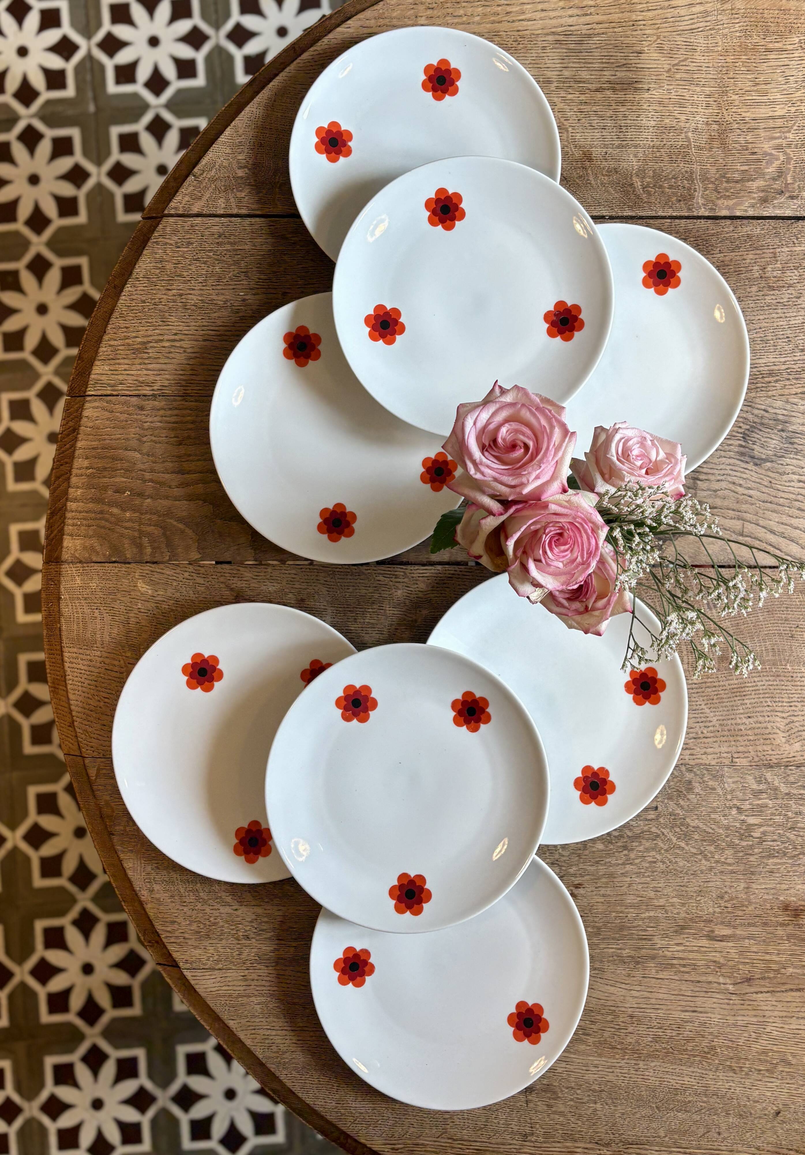 Set of 8 vintage dinner plates, Scherzer Bavaria