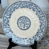 Antique dinner plates - Gien circa 1890 - Rouen blue garland pattern