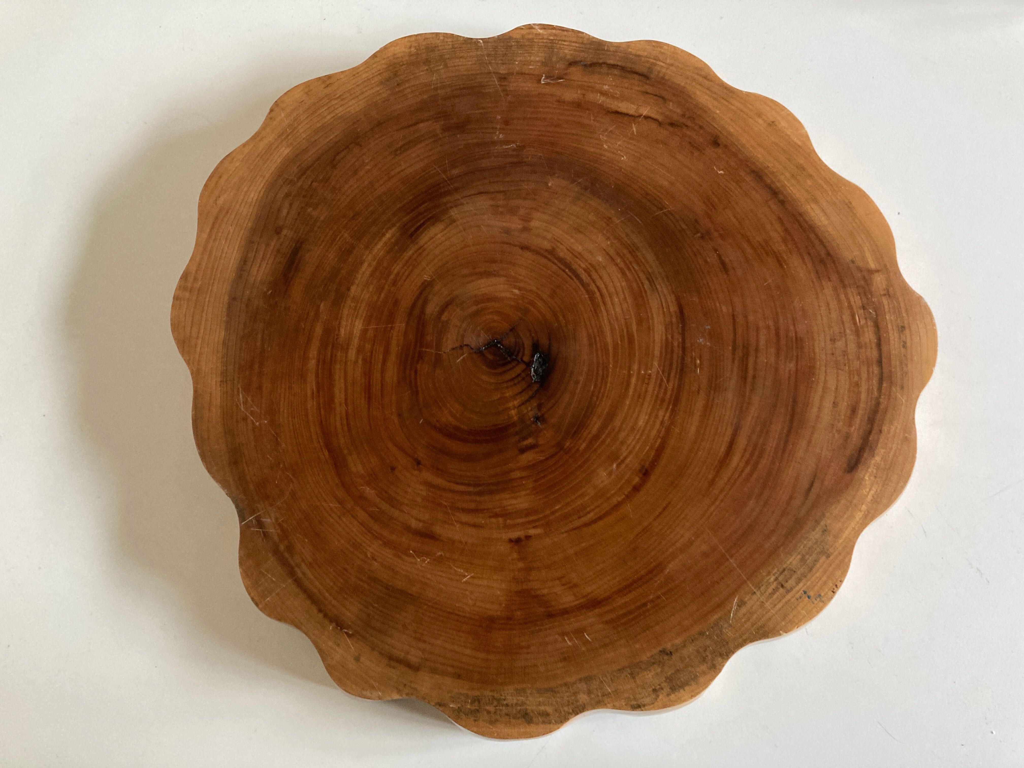 Massive elm log tray Japan 1970