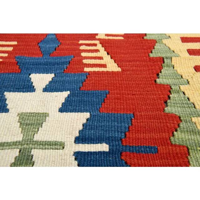 1970s Vintage Turkish Oushak Handmade Wool Cotton Red Runner Rug 78x224