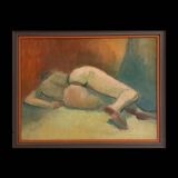 Tableau figuratif signé Marais, France années 70