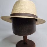 Old solid wood hat shape on foot, 1900