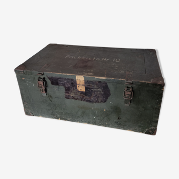 Old German military wooden chest