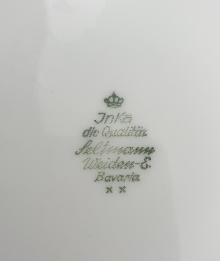 Set 7 plates porcelain gold fillets Seltmann Bavaria