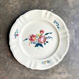 Plat rond Digoin Sarreguemines en faïence, service "Yann"