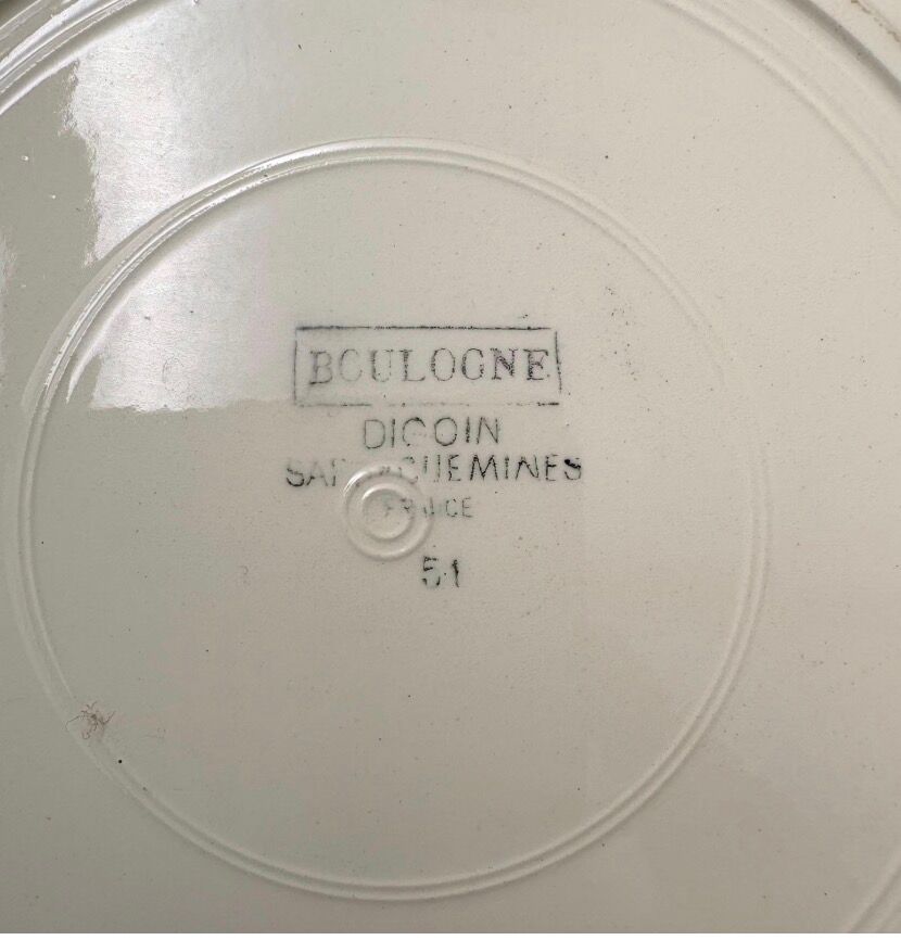 Shallow Dish Digoin Sarreguemines Model "Boulogne" - Vintage Earthenware
