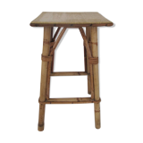 Vintage square rattan stool