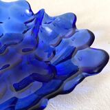Vide poche en verre raisin bleu cobalt