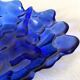 Vide poche en verre raisin bleu cobalt