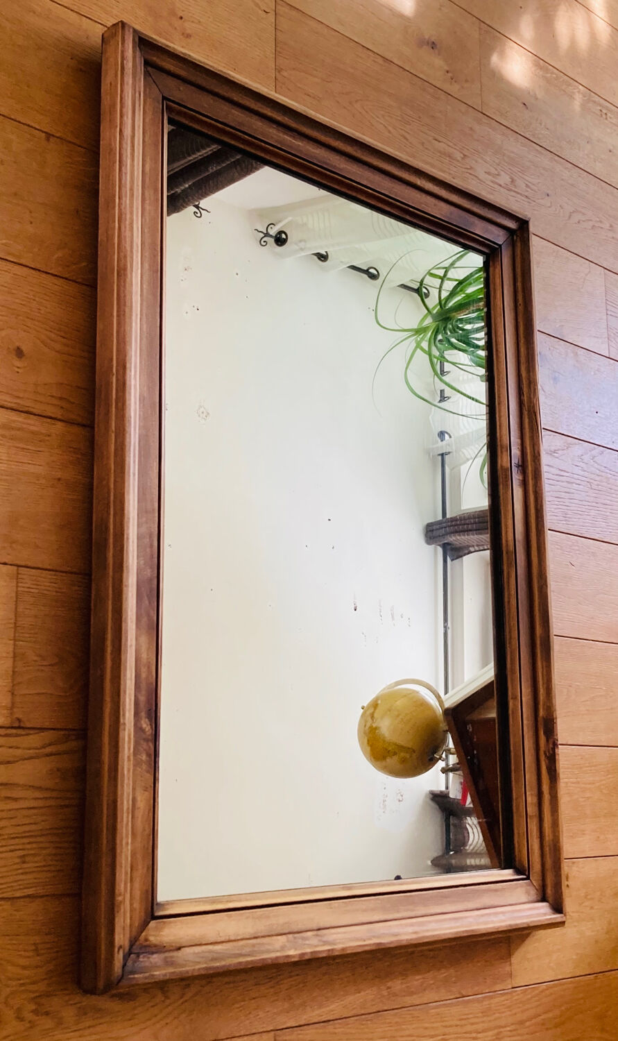 Large 19th century wall mirror in solid wood (available)