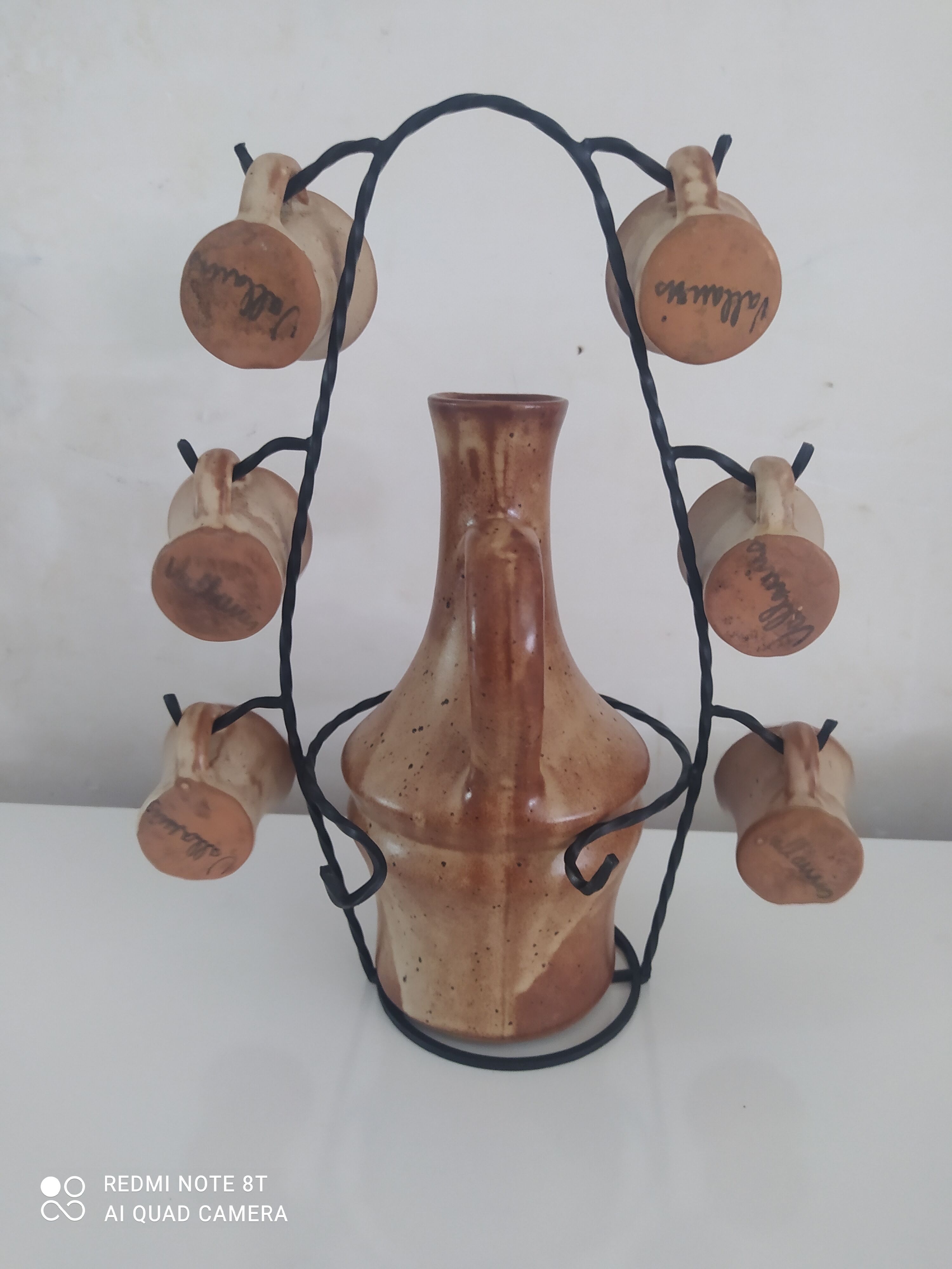 Sandstone liqueur service by Vallauris