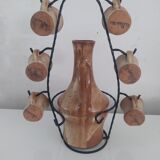Sandstone liqueur service by Vallauris