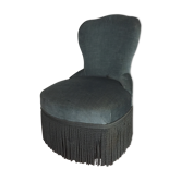 Fauteuil crapaud en velours