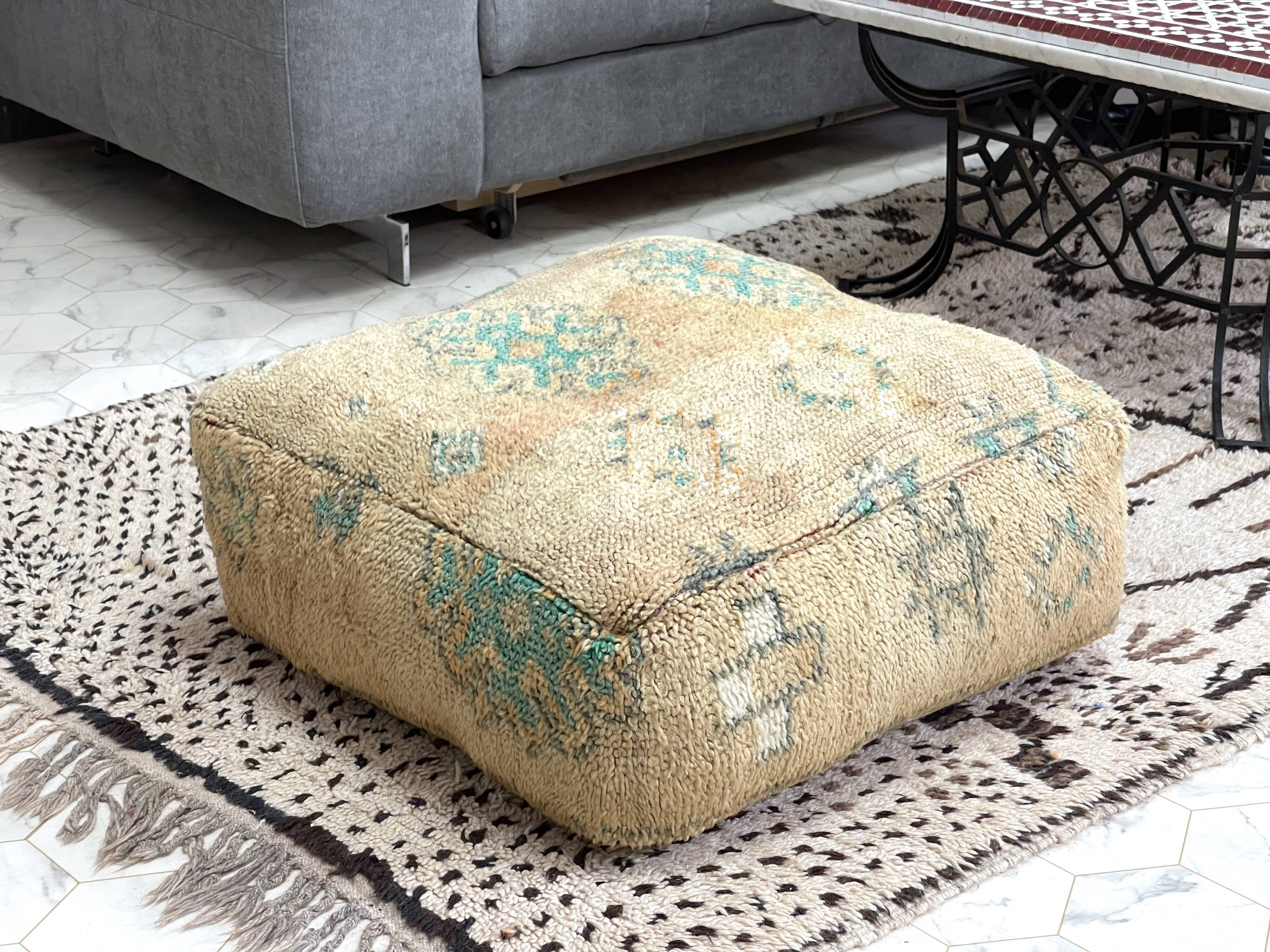 Moroccan kilim pouf