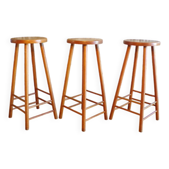 Set 3 scandinavian bar stools