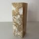 Cubic alabaster vase