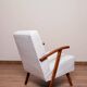 Vintage Lounge Chair Bouclè Pearl Full Refurbished, 1970s.